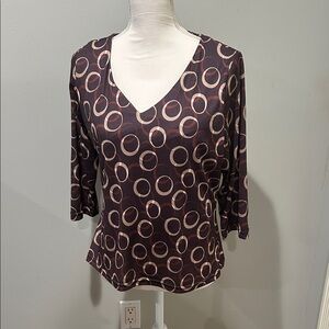Elegant Circle Patterned Blouse